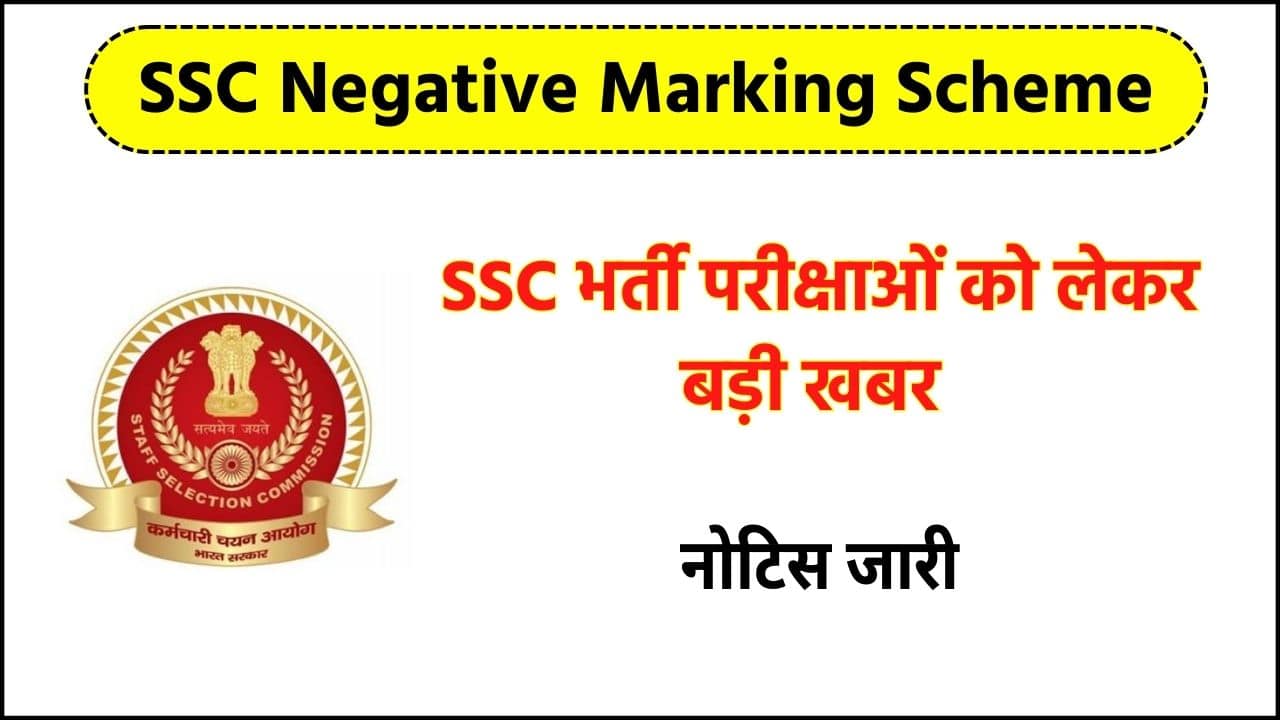 SSC Negative Marking Scheme